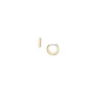 Harlow Linear Texture Goldfarbene Edelstahl-Creolen
