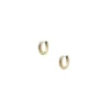 Harlow Linear Texture Goldfarbene Edelstahl-Creolen