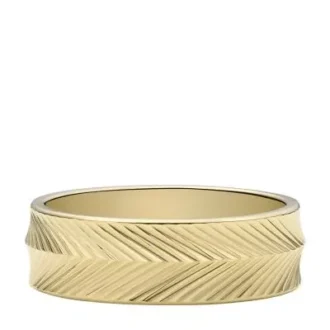 Harlow Linear Texture Goldfarbener Edelstahl-Bandring
