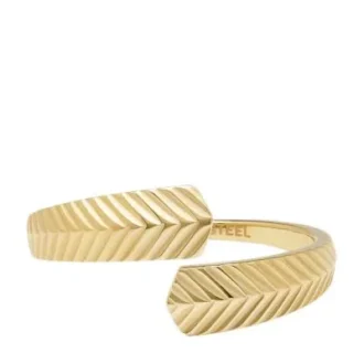 Harlow Linear Texture Goldfarbener Edelstahl-Wrap-Ring