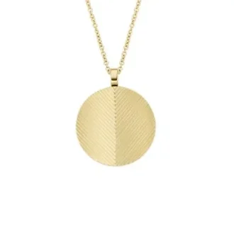 Harlow Linear Texture Halskette aus goldfarbenem Edelstahl