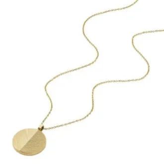 Harlow Linear Texture Halskette aus goldfarbenem Edelstahl
