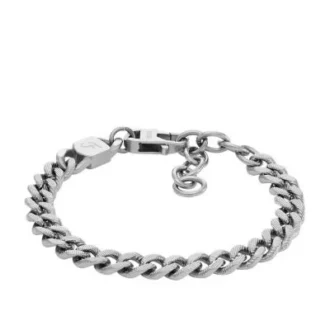 Harlow Linear Texture Kettenarmband aus Edelstahl