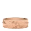 Harlow Linear Texture Roségoldfarbener Edelstahl-Bandring