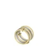 Harlow Linear Texture Zweifarbiger Edelstahl-Prestack-Ring
