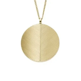 Harlow Locket Collection Goldfarbene Edelstahl-Anhänger-Halskette