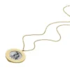 Harlow Locket Collection Goldfarbene Edelstahl-Anhänger-Halskette