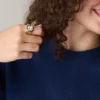 Harlow Uhrenring Zweizeigeruhr aus goldfarbenem Edelstahl