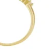 Haselnussbrauner klassischer Glitz-Ring aus goldfarbenem Messing