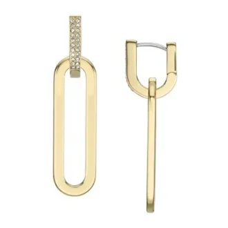 Heritage D-Link Glitz Goldfarbene Edelstahl-Ohrringe