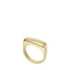 Heritage D-Link Glitz Goldfarbener Siegelring aus Edelstahl