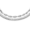 Heritage D-Link Glitz silberfarbenes Messingketten-Tennisarmband