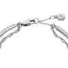 Heritage D-Link Glitz silberfarbenes Messingketten-Tennisarmband