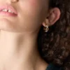 Heritage D-Link Glitz Zweifarbige Edelstahl-Creolen