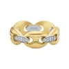 Heritage D-Link Glitz Zweifarbiger Edelstahl-Bandring