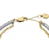 Heritage D-Link Glitz zweifarbiges Tennisarmband aus Edelstahl