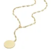 Heritage D-Link Goldfarbene Edelstahl-Halskette mit Y-Hals