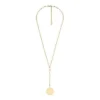 Heritage D-Link Goldfarbene Edelstahl-Halskette mit Y-Hals