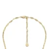Heritage D-Link Goldfarbene Edelstahl-Halskette mit Y-Hals