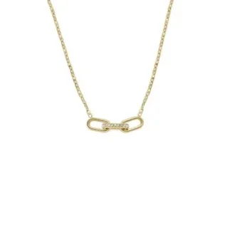 Heritage D-Link Goldfarbene Edelstahl-Kettenhalskette
