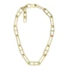 Heritage D-Link Goldfarbene Edelstahl-Kettenhalskette
