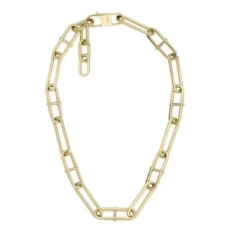 Heritage D-Link Goldfarbene Edelstahl-Kettenhalskette