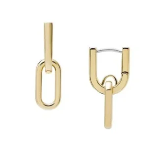 Heritage D-Link Goldfarbene Edelstahl-Ohrringe
