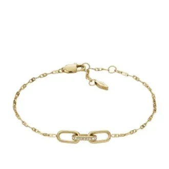 Heritage D-Link Goldfarbenes Edelstahl-Kettenarmband
