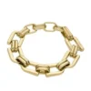 Heritage D-Link Goldfarbenes Edelstahl-Kettenarmband