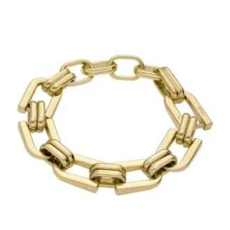 Heritage D-Link Goldfarbenes Edelstahl-Kettenarmband