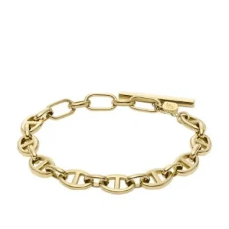 Heritage D-Link Goldfarbenes Edelstahl-Kettenarmband