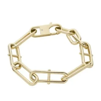 Heritage D-Link Goldfarbenes Edelstahl-Kettenarmband