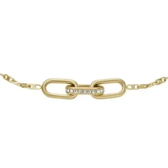 Heritage D-Link Goldfarbenes Edelstahl-Kettenarmband