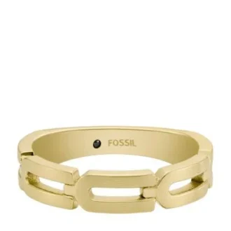 Heritage D-Link-Kette Goldfarbener Edelstahl-Bandring