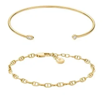 Heritage Goldfarbenes Messingarmband-Geschenkset