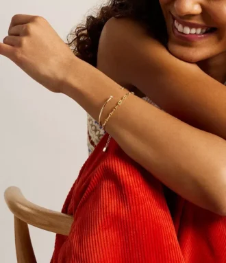 Heritage Goldfarbenes Messingarmband-Geschenkset