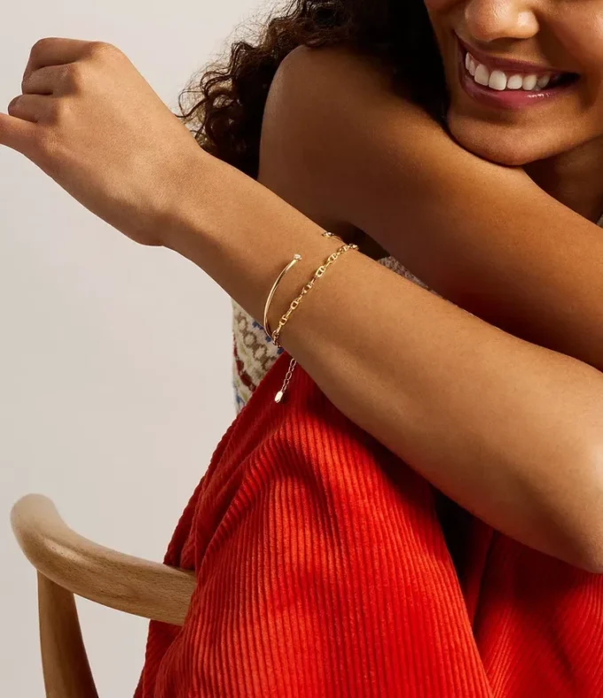 Heritage Goldfarbenes Messingarmband-Geschenkset