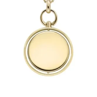 Heritage Legacy Charm Goldfarbene Edelstahl-Anhänger-Halskette