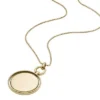 Heritage Legacy Charm Goldfarbene Edelstahl-Anhänger-Halskette