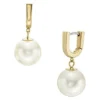 Heritage Pearl D-Link Goldfarbene Edelstahl-Creolen