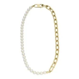 Heritage Pearl D-Link Goldfarbene Edelstahlkette