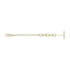 Heritage Pearl D-Link Goldfarbenes Edelstahl-Kettenarmband