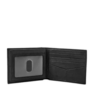 Ingram Leder-Bifold-Geldbörse mit RFID-Schutz und Klappfach für Ausweise
