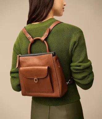 Kleiner Rucksack aus Parker-Leder