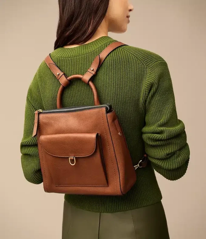 Kleiner Rucksack aus Parker-Leder