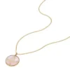 Libra Sutton Sternzeichen Goldfarbene Edelstahl-Halskette mit rosa Perlmutt-Anhänger