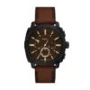 Machine Chronograph Braune Lederuhr
