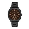 Machine Chronograph Schwarze Edelstahluhr