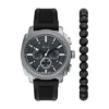 Machine Chronograph Schwarzes Silikonarmband und Armband-Set
