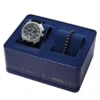 Machine Chronograph Schwarzes Silikonarmband und Armband-Set